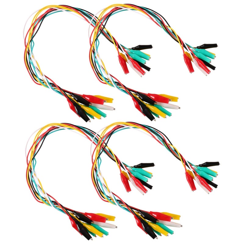 40 قطعة مجموعة كابلات اختبار ملقط التمساح المعزول للإلكترونيات تركيب الحائط - Image 1