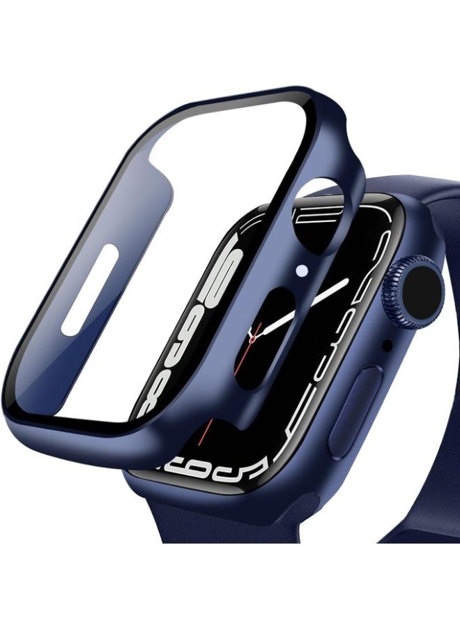 Case With Screen Compatible With Apple Watch Series 11 42mm Coverage Hard Pc Blue - Image 1