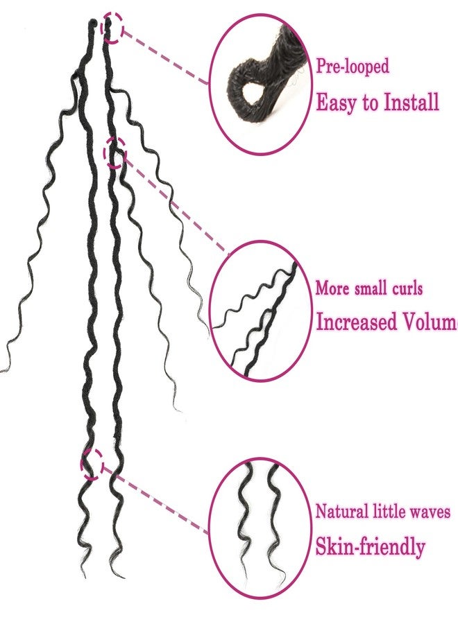 SAMBRAID 8 Packs Goddess Faux Locs Crochet Hair for Black Women, Long Goddess Locs Crochet Hair, Boho Style Locs, River Hair with Curly Ends (22Inch, T30#, 8Packs) - Image 3