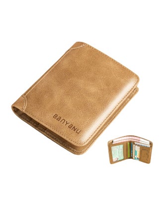 Men's Wallet Genuine Leather Ultra-Thin Anti-Theft Brush Vertical Card Holder Men's Short Wallet Khaki - pzsku/Z30692FBDE1710BD8DF02Z/45/_/1728450550/030c7884-a9b0-4182-9b18-fe98ea476c67