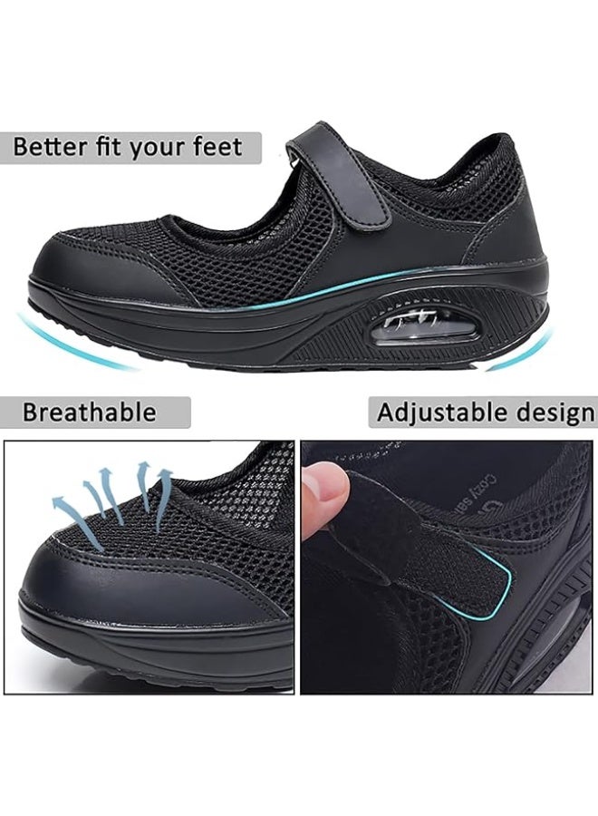Women's Comfortable Working Nurse Shoes Non-Slip Adjustable Breathable Walking Buffer Fitness Casual Nursing Orthotic Shoes - Image 2
