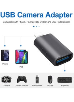 JAJEEK Portable Lightning to USB 3.0 Adapter – OTG Connector for iPhone & iPad, High-Speed Data Transfer and Charging, Compatible with USB Flash Drives, Card Readers, Keyboards, Cameras & More – Plug & Play iOS OTG Adapter, No App Required  - Image 3