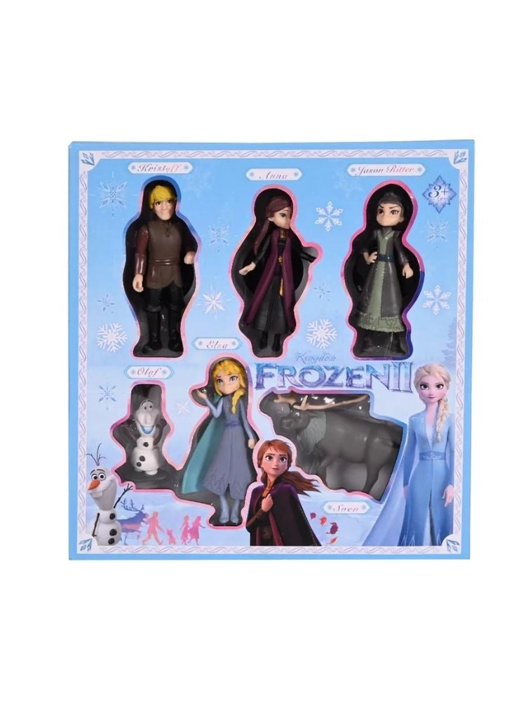 بريميم مجموعة هدايا شخصيات فيلم فروزن اثنان مع إلسا وآنا وأولاف وسفين وأصدقائهم للأطفال - Image 2