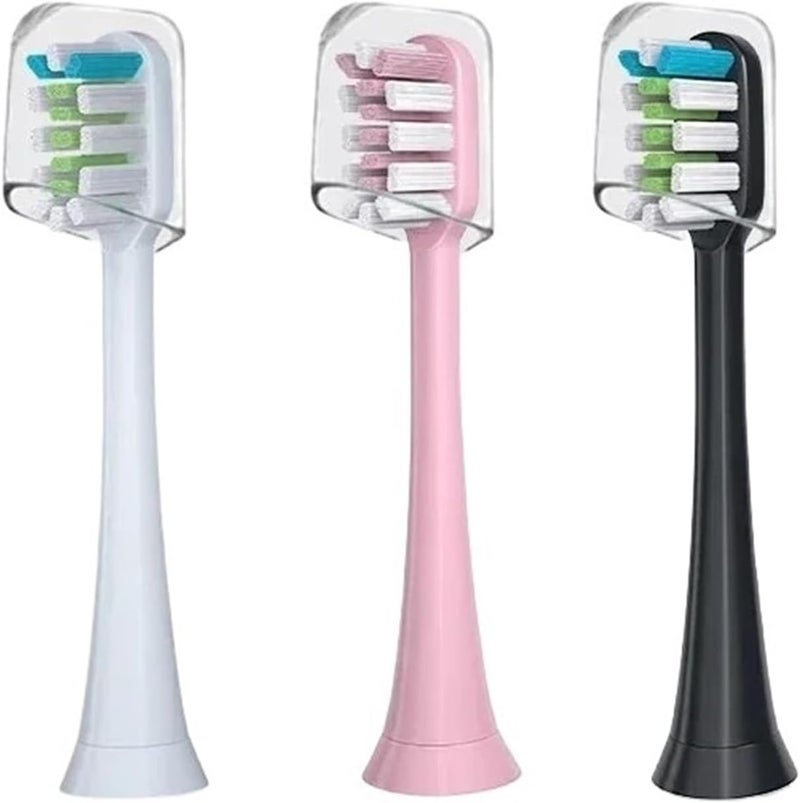 Sonic Electric Toothbrush Replacement Heads 2 White 3 Black Anti Dust Cap - Image 1