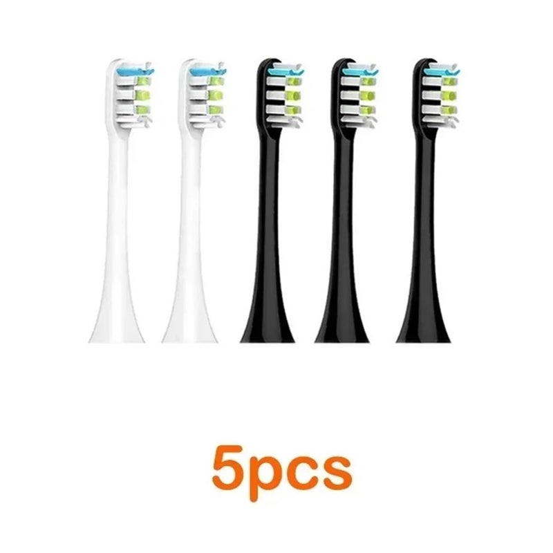 Sonic Electric Toothbrush Replacement Heads 2 White 3 Black Anti Dust Cap - Image 3