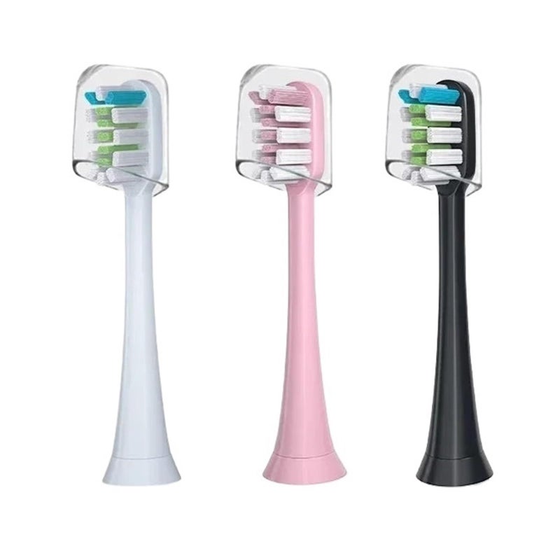 Sonic Electric Toothbrush Replacement Heads 2 White 3 Black Anti Dust Cap - Image 2