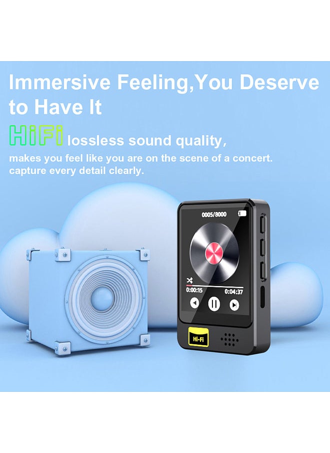 Generic - USB Audio Player Hi-Fi Mp3 Player Mini MP3 MP4 Player with Speaker BT USB Charging Suitable for Sports and Travel Music Player Video Player - Image 1