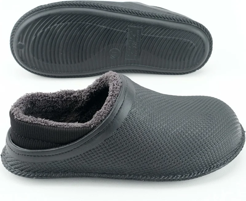 جيزر Men's Winter Eva Plush Silent Sole Home Garden Slippers