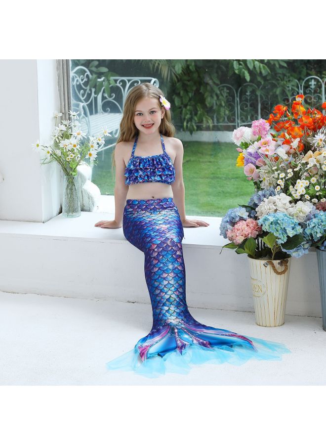 Mermaid Costume Dress - Girls Mermaid Fishtail Costume Dress - Pink gb95, 150 - Princess Dress Up, Halloween Cosplay, Fancy Party Wear, Birthday Costume, Fantasy Outfit Swimsuit - Image 4