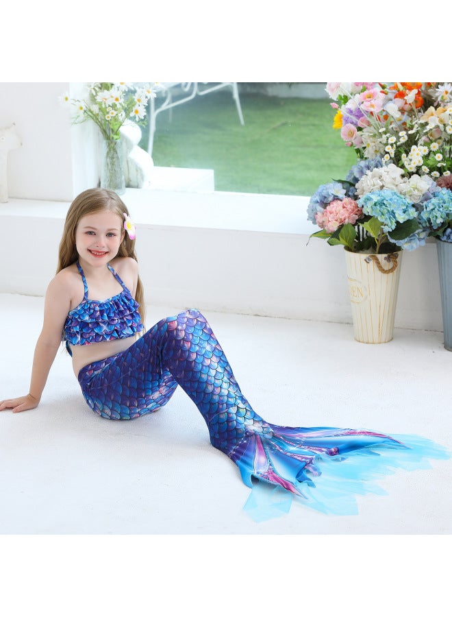 Mermaid Costume Dress - Girls Mermaid Fishtail Costume Dress - Pink gb95, 150 - Princess Dress Up, Halloween Cosplay, Fancy Party Wear, Birthday Costume, Fantasy Outfit Swimsuit - Image 5
