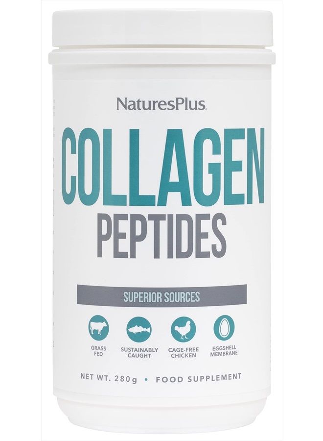 Nature's Plus NaturesPlus Collagen Peptides Powder - 0.65 Pound - Provides Total Body Function Support - Hair, Skin, Joint & Nail Health - Clean Taste - Gluten-Free, Non-GMO - 28 Servings - Image 1