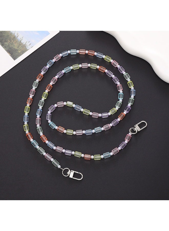 NIBEMINENT Phone Charm/ Chain Strap for Women Girls, Colorful Bow Cell Phone Case Lanyard Wrist Strap