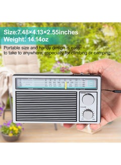 Generic Radio Portable AM FM Retro Radio, Transistor Radio with Large Speaker, Battery Powered or DC Power Supply for Indoor, Outdoor and Emergency Use, Small Transistor Radio AM FM Gifts  - Image 4