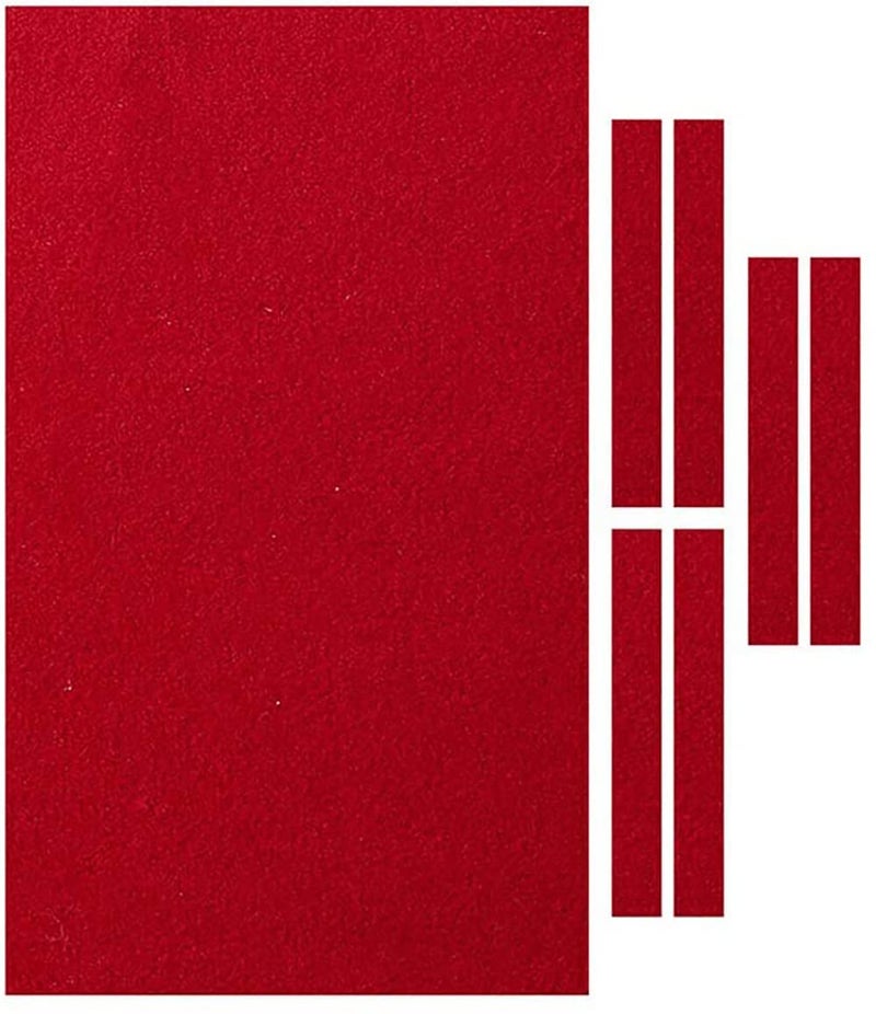 Scott Edward Professional Pool Table Felt Billiard Cloth Replacement with Cushion Cloth Strip fits Standard 7/8/9 Foot Table, Red - Image 1