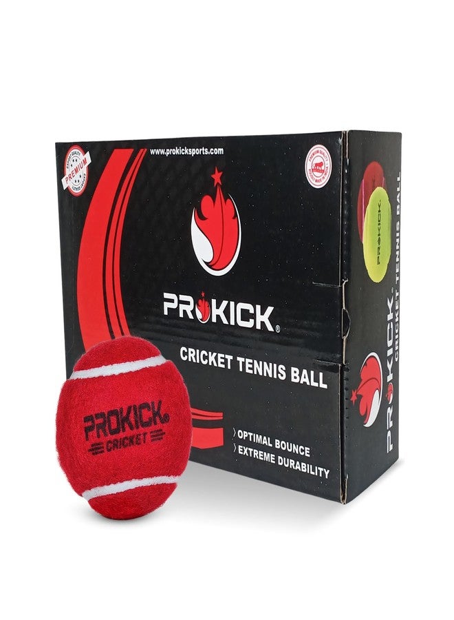 Prokick Cricket Tennis Ball - Lightweight & Heavy Weight (Pack of 6 - Red Heavy) - Image 4
