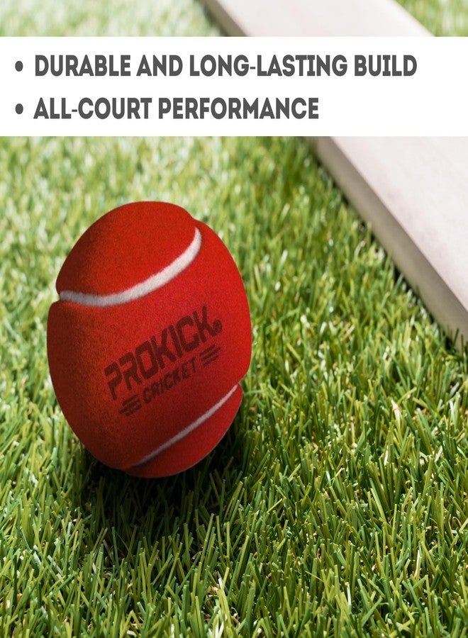 Prokick Cricket Tennis Ball - Lightweight & Heavy Weight (Pack of 6 - Red Heavy) - Image 2
