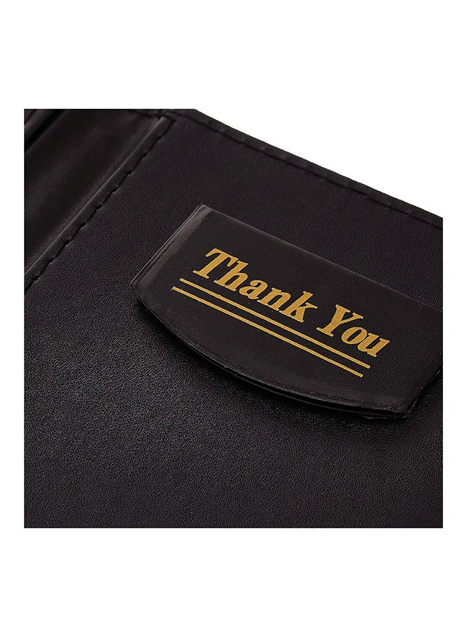 Home Elegant Thank You Leather-Look Bill Folder for Restaurants - Black, 14x23cm - Premium Quality Dining Check Presenter - Image 4