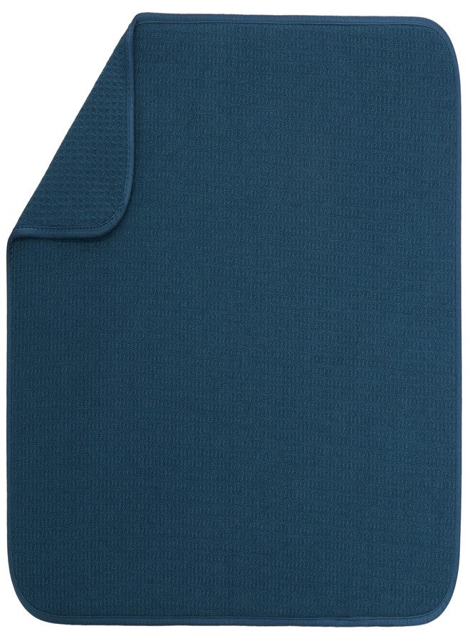 S&T INC. Dish Drying Mat, 18" x 24", XL, Navy - Image 1