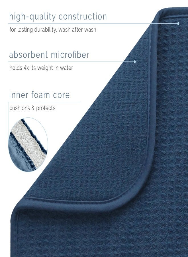 S&T INC. Dish Drying Mat, 18" x 24", XL, Navy - Image 3