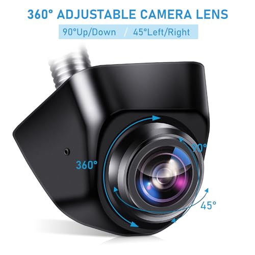 GLK HD Backup Camera for Car Universal Front/Side/Rear Camera for 12V Car Truck Pickup SUV Rear View Reverse Camera with Left and Right, Up and Down Rotation Angle Night Vision IP69K Waterproof - Image 2