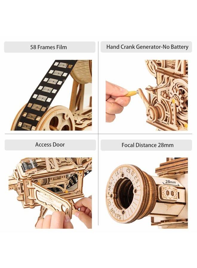 ROKR 3D Wooden Puzzle for Adults Engineering Mechanical Model (Hand-cranked Vitascope) - Image 4
