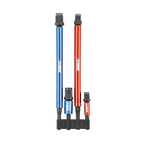 ARES 22028 – 2-in-1 Impact Bit and Socket Adapter Set – 3-Inch and 8-Inch Adapters - Unique Design Holds Standard 1/4-Inch Hex Bits and 3/8-Inch Drive Sockets – Spinning Sleeve Stabilizes Adapter - Image 1