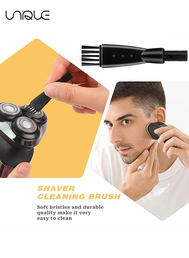 Unique 8 Pieces Shaver Brush Razor, Cleaning Brush Electric Double Sided, Razor Cleaning Brushes,Trimmer Shaver Brush Cleaner Set, Nylon Bristles PP Handle (Black) - Image 4