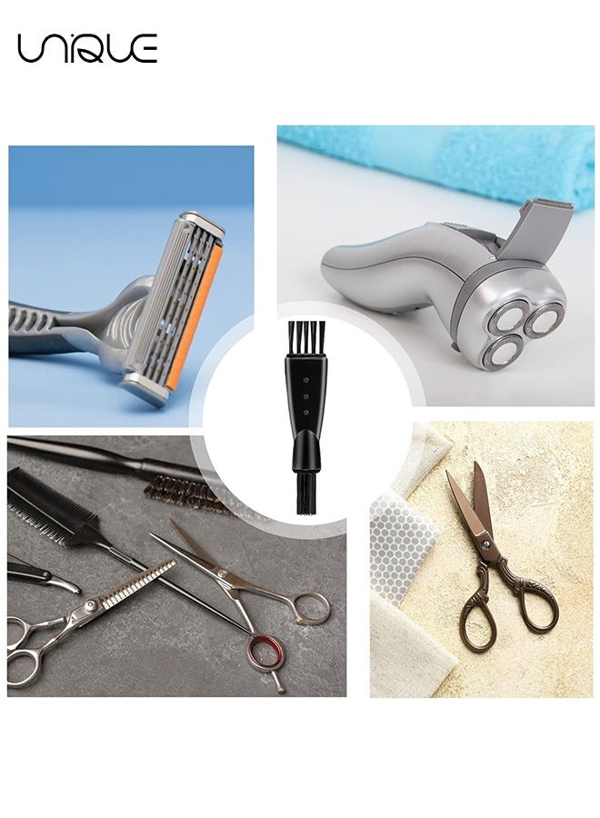 Unique 8 Pieces Shaver Brush Razor, Cleaning Brush Electric Double Sided, Razor Cleaning Brushes,Trimmer Shaver Brush Cleaner Set, Nylon Bristles PP Handle (Black) - Image 5