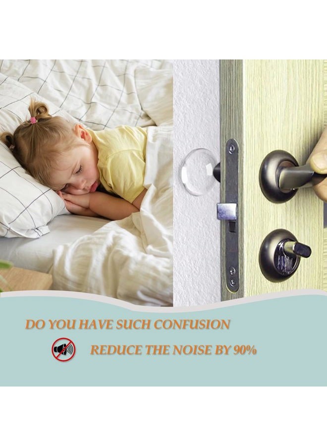 Bovinde Door Stoppers for Wall with Strong Back Adhesive,No-Falling Round Door Knob Wall Protectors,Quiet, Shock Absorbent Silicone Door Knobs for Home, Bathroom,Office, 6 Pieces (Round Clearly) - Image 4