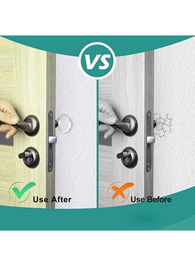 Bovinde Door Stoppers for Wall with Strong Back Adhesive,No-Falling Round Door Knob Wall Protectors,Quiet, Shock Absorbent Silicone Door Knobs for Home, Bathroom,Office, 6 Pieces (Round Clearly) - Image 5