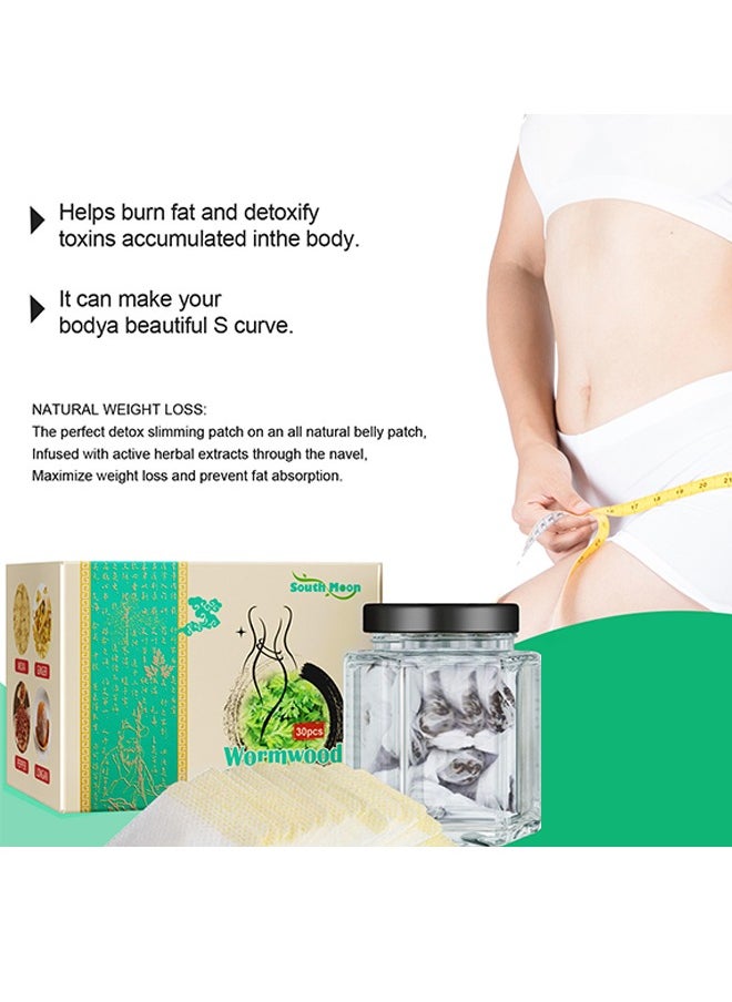 SOUTH MOON - Wormwood Belly Button Patch，Natural abdominal weight loss set, detoxifying abdominal patches 30 pcs+30 capsules. - Image 1