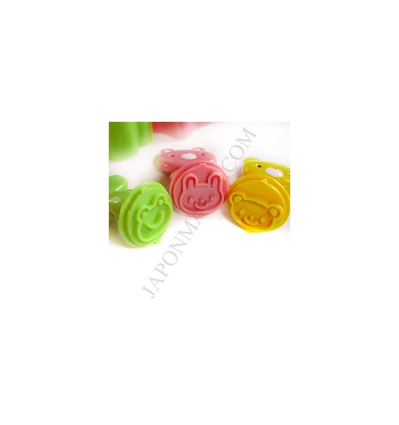 Japonmania Torune Tor-P-2817 Flower  Round  Star Shaped Bread Cutter Set With Animal Press - Image 5