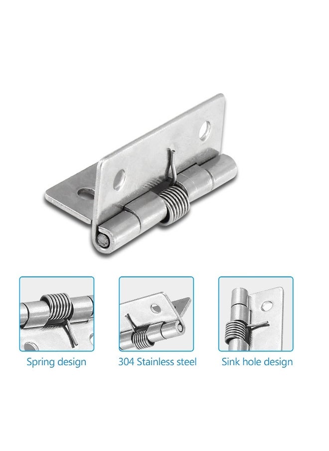 Generic Self-Closing Spring Door Hinges - 2 Inch Set of 4, Automatic Soft Close Hinges for Residential Doors, Easy Install, Durable and Reliable Door Closers  - Image 2