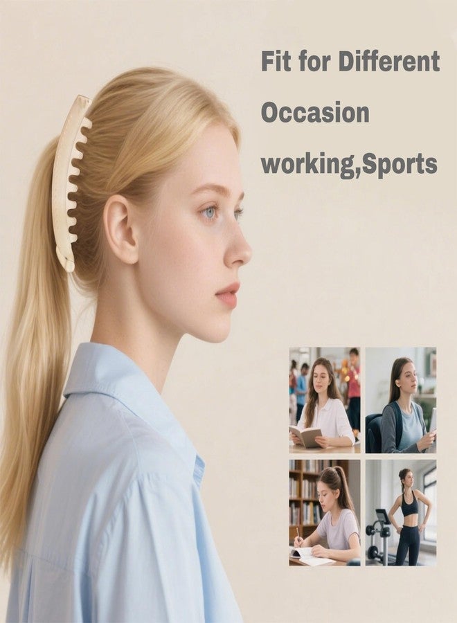 لابوهي ٦ قطع من مشابك الشعر على شكل موزة للنساء، تناسب الشعر الخفيف والكثيف، قوية وغير قابلة للانزلاق، إكسسوارات شعر أنيقة، مشابك شعر متعددة الاستخدامات لتسريحات الشعر المرفوعة، مشابك شعر عصرية للاستخدام اليومي، العمل والحفلات - Image 3