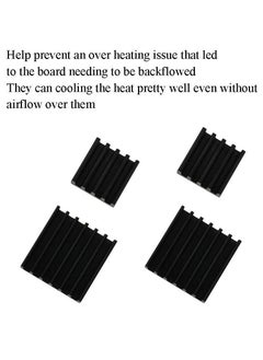 Y&D 20pcs Heat Sink Mini Radiator Dissipate Thermal Cooling Lower Temperature Easy to Install for PI IC CPU Chipset Raspberry Stepper Board Aluminum Black Assortment  - Image 2
