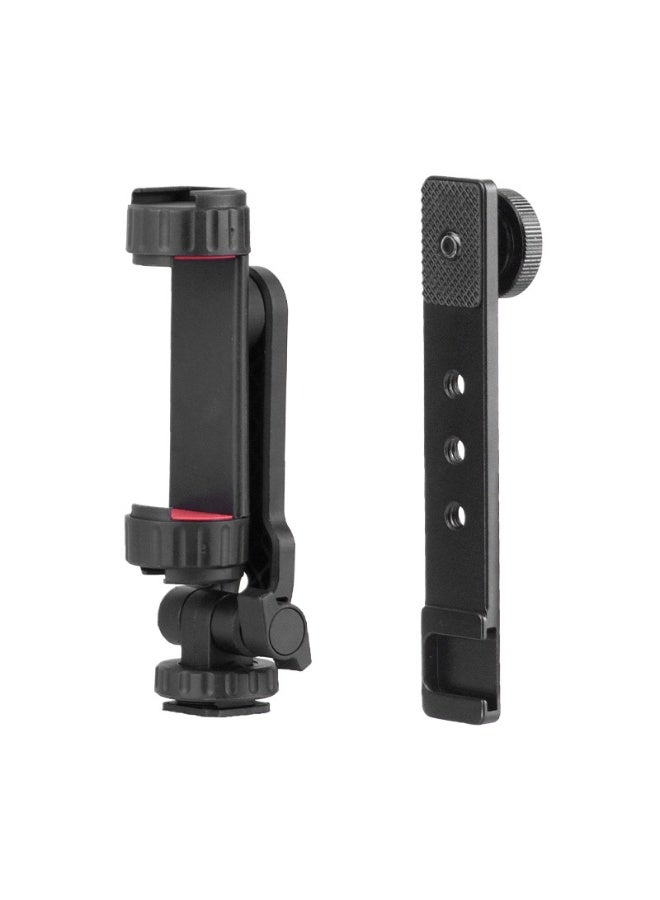 BRDRC Multifunction Livestream Expansion Clamp for DJI Osmo Pocket 3 & Insta360 X5 – Adjustable Phone Holder with Cold Shoe Mount, 1/4" Screw Port – Anti-Slip Mobile Bracket (Tripod & Selfie Stick Not Included) - Image 2