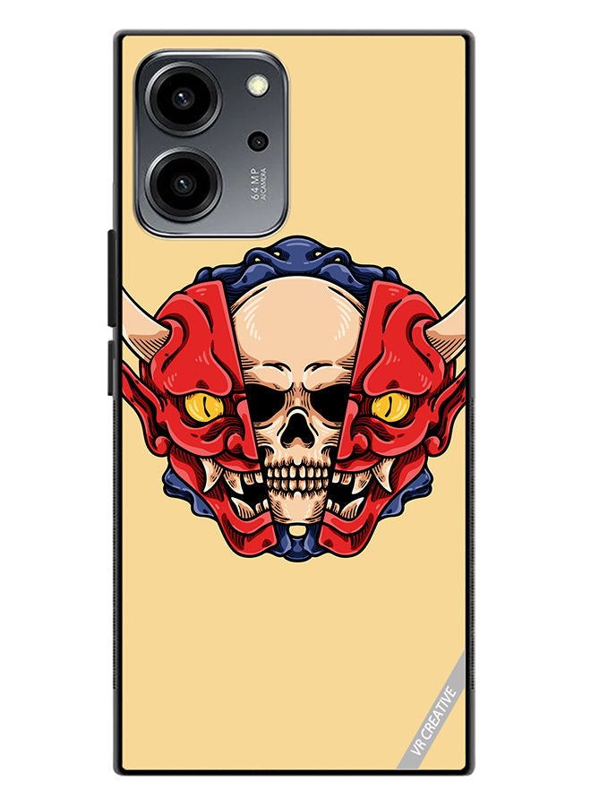 VR CREATIVE Protective Case Cover For Honor 80 SE Skull Inside Demon Oni Mask Design Multicolour - Image 1
