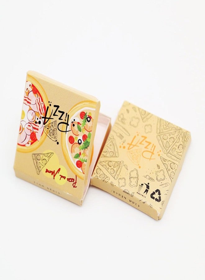 Zhuluck 1Set Miniature Pizza Box, 1:6 1:12 Dollhouse Food Model Set Doll House Furniture Supplies1 Dollhouse Accessories - Image 3