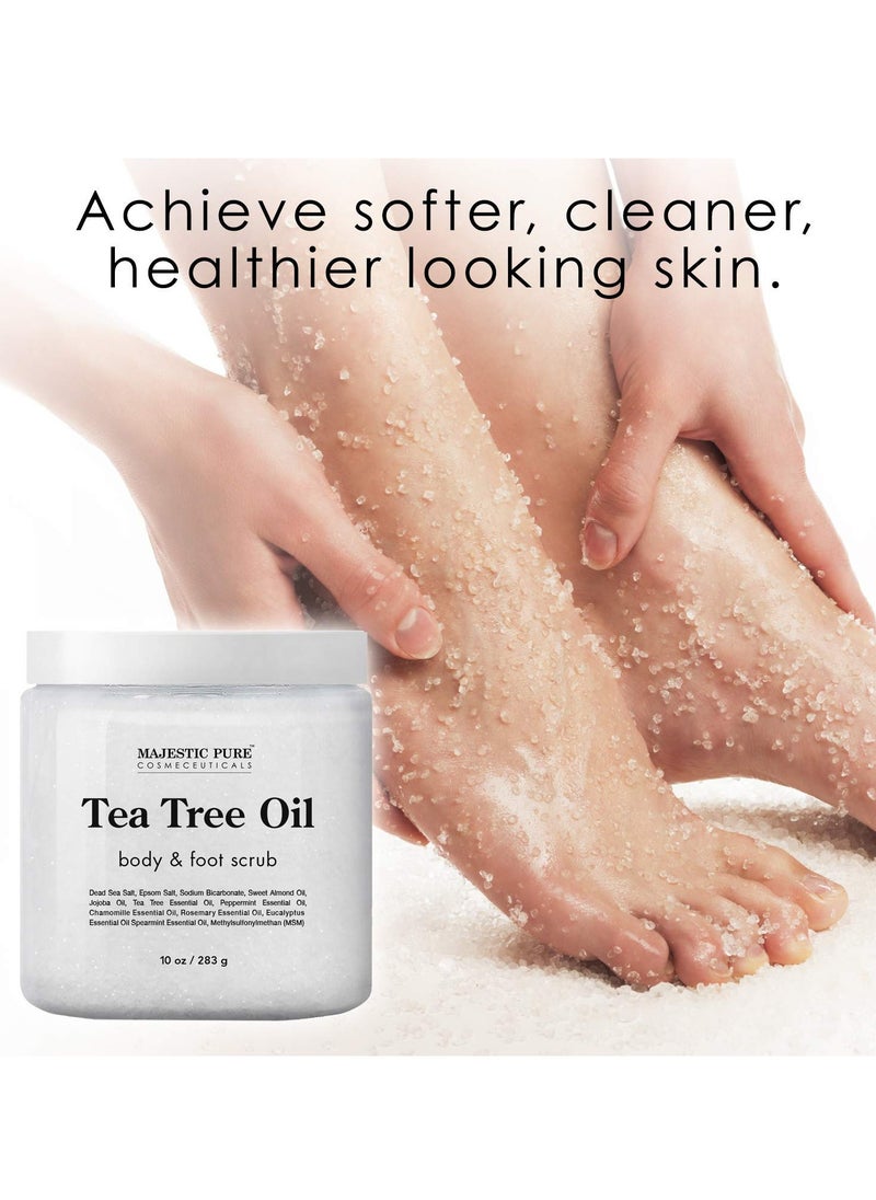 Majestic Pure Majestic Pure Sweet Orange Scrub (10 oz) and Tea Tree Scrub (10 oz) Bundle  - Image 3