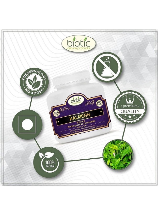 Biotic كبسولات كالمغ الطبيعية البيوتية - كبسولات أندروغرافيز بانيكولاتا - مستخلص كالمغ لمكملات الكبد 400 ملغ - 60 كبسولة نباتية - Image 5