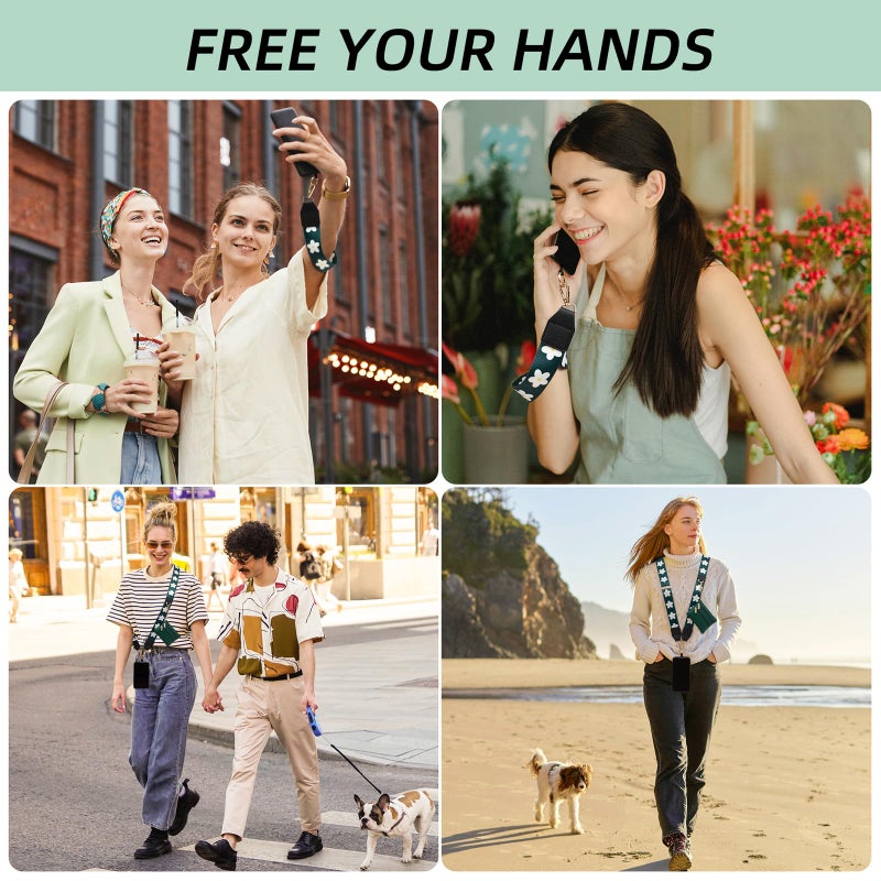 CUEDM Cell Phone Lanyard Crossbody,Adjustable Cell Phone Strap with Detachable Wristlet for Hands-Free Occasions,Clip and Go Strap for Phone with Wallet Crossbody - Image 3