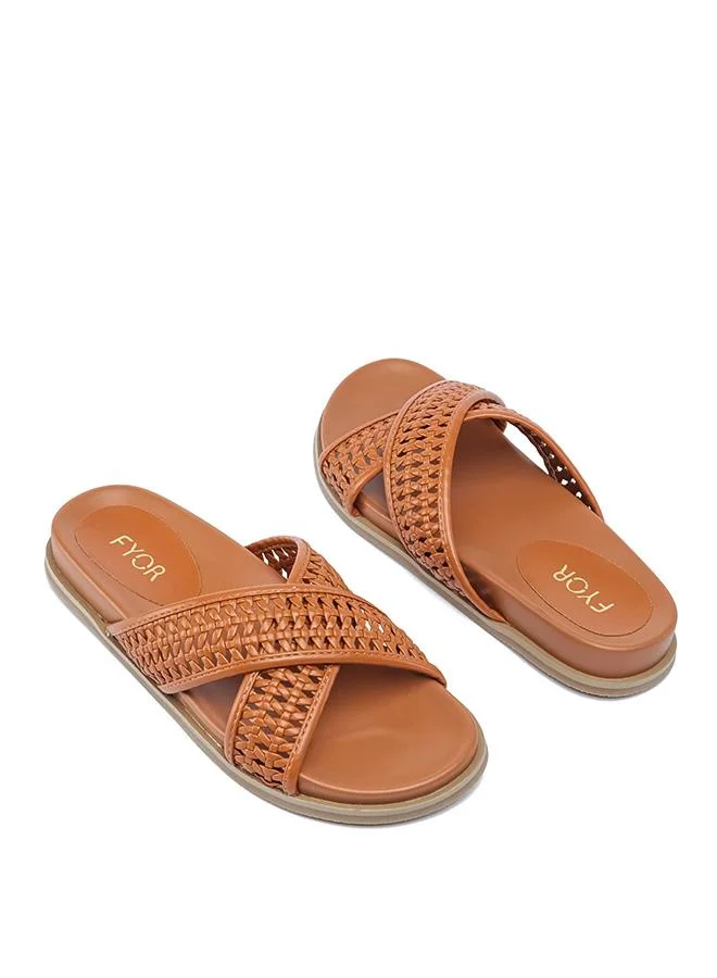 Fyor  Stylish Woven Cross-Strap Slide AJ 014 for Women | Best Price UAE