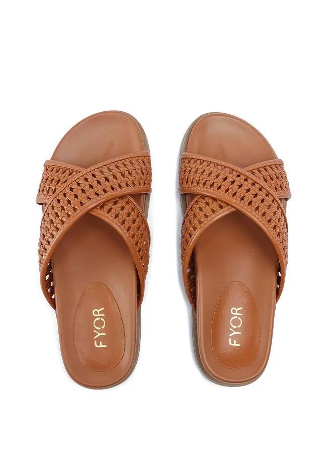 Fyor  Stylish Woven Cross-Strap Slide AJ 014 for Women | Best Price UAE