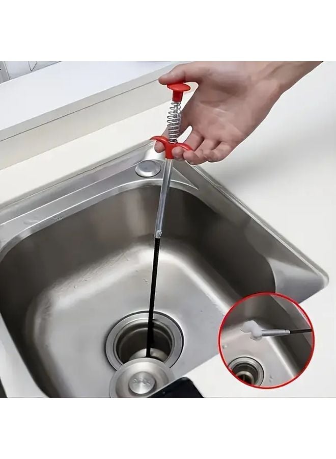 23.62 Inch Heavy Duty Manual Toilet Drain Snake Tool 4 Claw Drain Cleaner for Sinks Bathtubs - Image 5