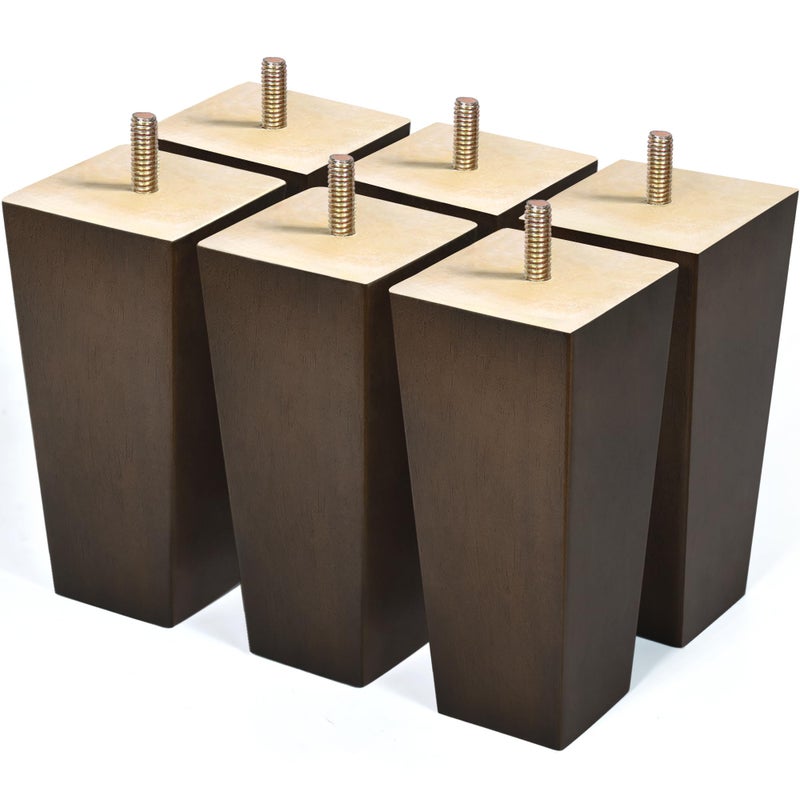 AORYVIC 6 inch Furniture Legs Set of 6 Couch Legs Mid-Century Modern Replacement Sofa Legs for Sectional, Dresser, Recliner, Nightstand - Image 1