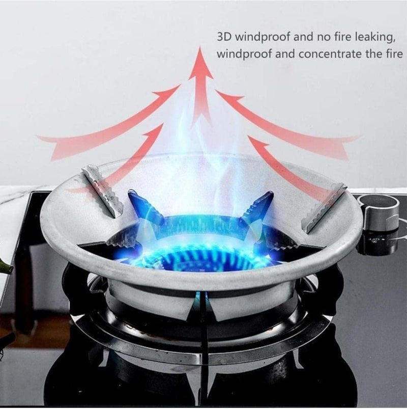 ELISCO Pack of 2 Gas Saver Burner Stand Gas Chula Burner Gas Saver Stand Jali Ring Fire Windproof Energy Saving Gas Chula Support Stand 4 Legs Supported for Indian Gas - Image 4