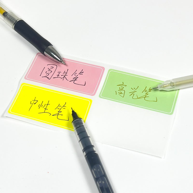Color Self-Adhesive Label Stickers Waterproof Self-Adhesive Handwriting Name Storage Box Cosmetic Food Classification Mark Stickers - Image 3