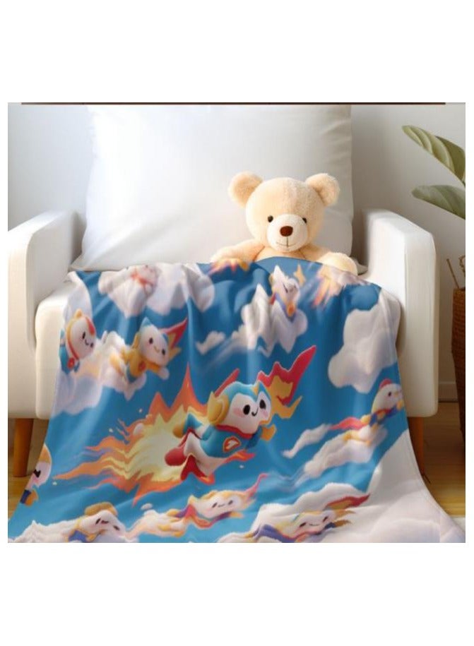 general Children's or student cartoon flannel thin blanket (warm and comfortable, suitable for sleep, games) 100cm*150cm - Image 5