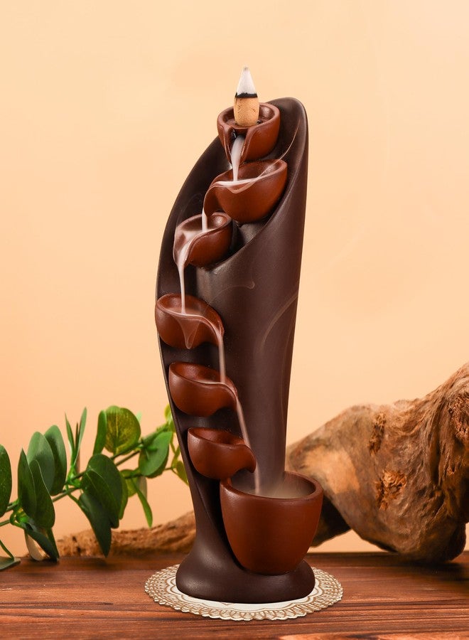 SERdeerCH Backflow Incense Holder Ceramic Mountain Waterfall Smoke Fountain Aromatherapy Handmade Decoration Contemplation-Inspired Decor Home Decoration - Image 2