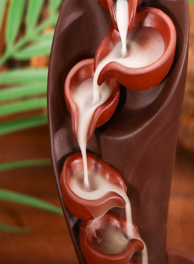 SERdeerCH Backflow Incense Holder Ceramic Mountain Waterfall Smoke Fountain Aromatherapy Handmade Decoration Contemplation-Inspired Decor Home Decoration - Image 5